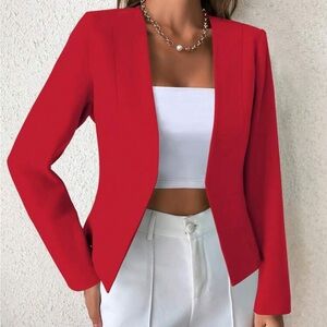 Elegant Red Blazer